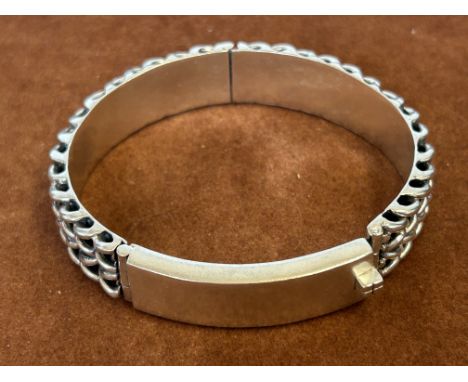 Silver chain style bangle 60g Clasp A/F