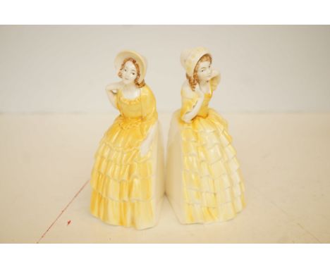 Pair of ceramic bookend figures 