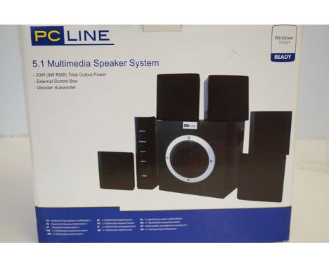 PC Line multi media speaker system boxed - untested 