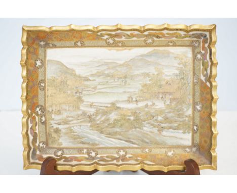 Heavy oriental ceramic plaque