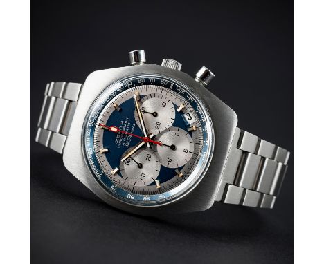 A RARE GENTLEMAN'S STAINLESS STEEL ZENITH EL PRIMERO AUTOMATIC CHRONOGRAPH BRACELET WATCH CIRCA 1971, REF. A788D: Blue &amp; 