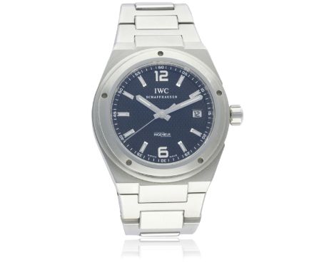 A GENTLEMAN'S STAINLESS STEEL IWC INGENIEUR AUTOMATIC BRACELET WATCH DATED 2000, REF.&nbsp;3227 WITH BOX &amp; PAPERS
D: Blac