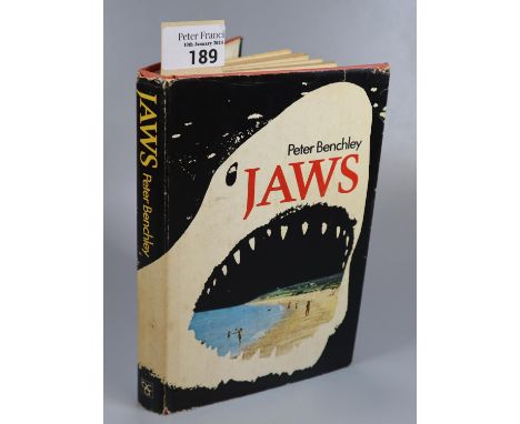 Benchley, Peter; 'Jaws', first edition, Book Club Associates, 1975. Hardback cloth bound book with original dust jacket. (B.P