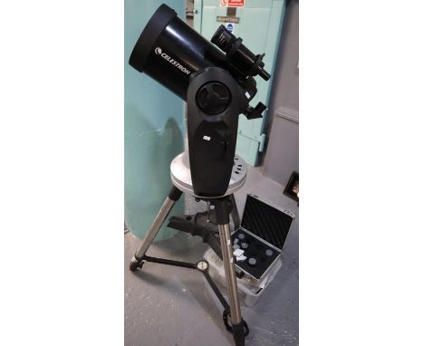Celestron CPC Series telescope on stand with various accessories including: cased lenses, instruction manual etc.  (B.P. 21% 