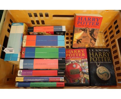 Collection of Rowling, J.K; Harry Potter series books, hard and softback all published by Bloomsbury including; first edition