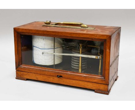 A Richard Freres Mahogany Cased Barometer, 28cm