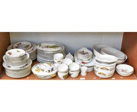 A Royal Worcester Evesham Pattern Part Dinner Service (one shelf) 