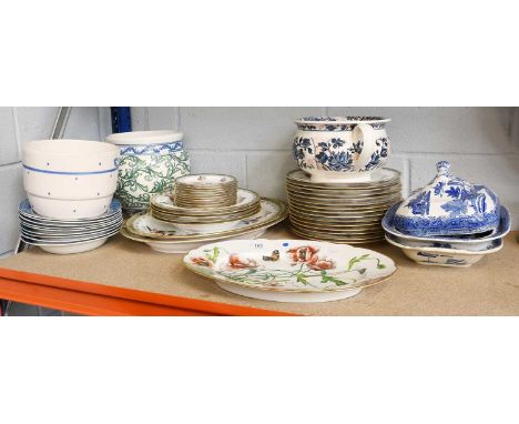 A Spode Porcelain Part Dinner Service, retailed by Thomas Goode &amp; Co. London, together with other mixed ceramics includin