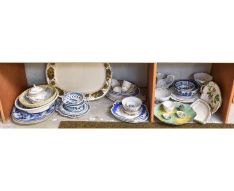 A Collection of 19th Century English Ceramics and Similar, including a pair of Wedgwood Creamware supper dishes, a similar me