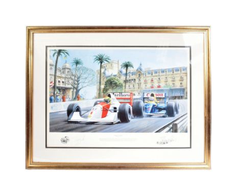 Formula One / F1 Racing - Tony Smith - Dicing at Casino - Limited Edition signed print of the Monaco Grand Prix 1992. No 87/7