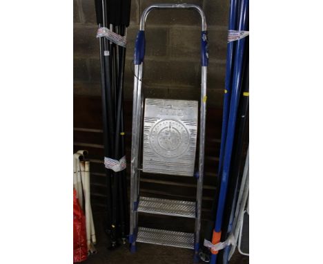 An aluminium step ladder