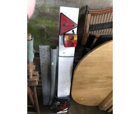 A trailer light board and a lintel 
