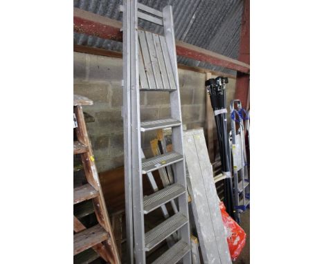 A wooden step ladder