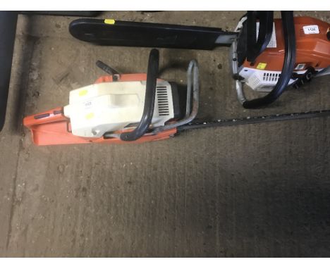 A Husqvarna petrol chain saw 