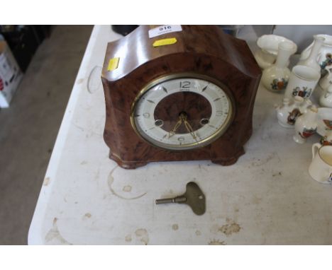 A Bakelite Smiths two hole mantel clock 
