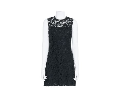 A PRADA BLACK LACE DRESS
Sleeveless with high neckline, tonal lining 
From 2008, Fall/Winter collection
Size 38
Condition: Fo