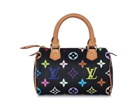 A LOUIS VUITTON X TAKASHI MURAKAMI MONOGRAM MULTICOLOR MINI SPEEDY HANDBAG Signature monogram canvas in multi colors, vachett