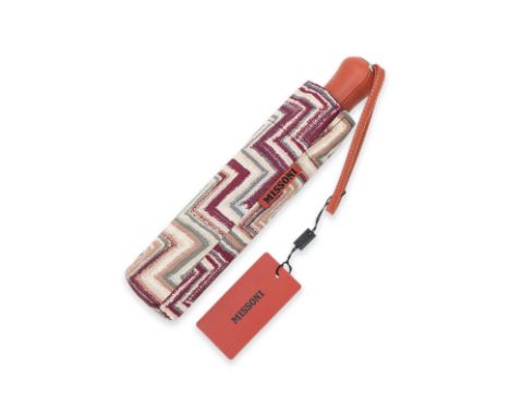 A MISSONI UMBRELLA
Luise mini-matic Donna Collection 2, multi-coloured zig-zag pattern, unused with cover and Ombrelli Polett