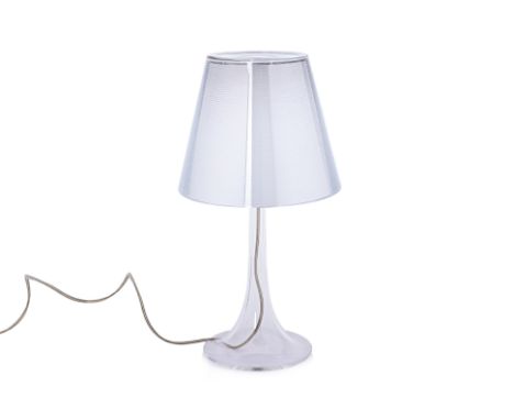 A MISS K TABLE LAMP BY PHILIPPE STARCK FOR FLOS
Italian, in silver with transparent tulip base, dimming function, has Flos la