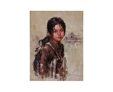 L. FONG (XX) - PORTRAIT OF A GIRL
Oil on canvas, signed 'L. Fong' lower right
60 x 44cm
Condition: For a condition report or 