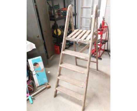 A 5 step wooden ladder