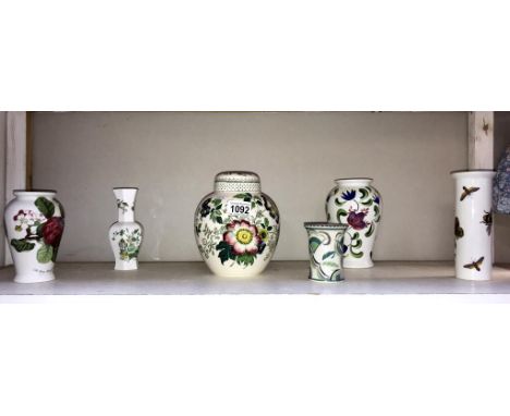 A quantity of Portmerian vases, a Mason's ginger jar, a Poole vase &amp; Crown Staffordshire 'Kowloon vase