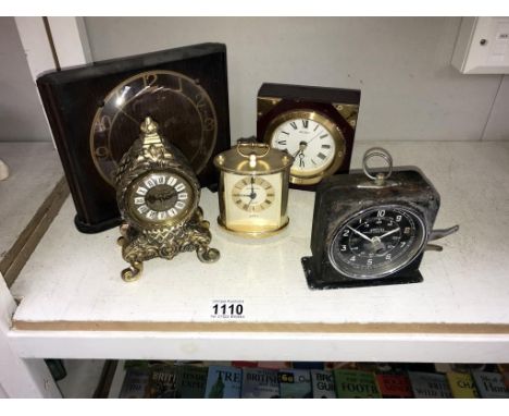 5 vintage clocks including Smiths interval timer