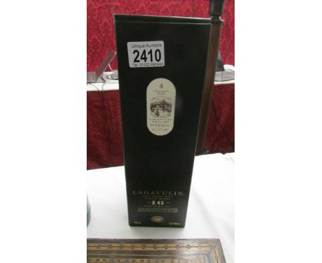 A boxed bottle of Lugavulan 16 year Islay single malt Scotch whisky.