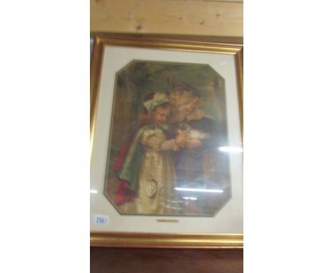 A framed and glazed print entitled 'The Wanderer's Return'.