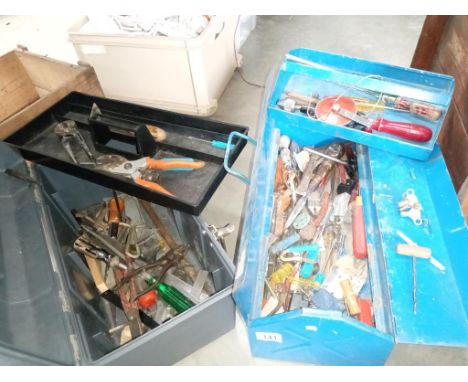 2 toolboxes full of workshop tools etc