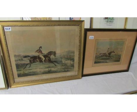 Henry Alken (1785-1851) Hand coloured equestrian event engraving entitled 'The Run' published by Mess. Brall &amp; Sons. Plus