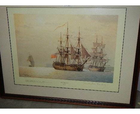 A signed framed and glazed print 'Glory Valiant'.