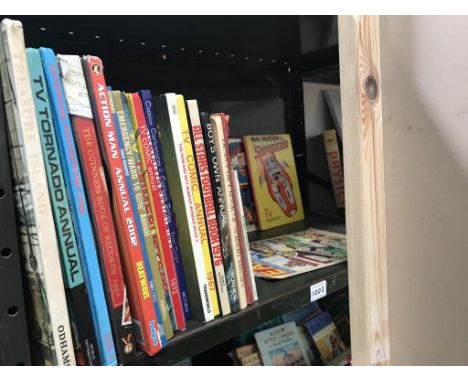 A quantity of children's annuals including Action Man &amp; Super car etc.