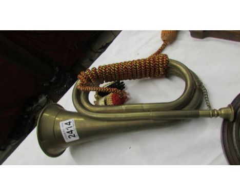 A brass bugle.