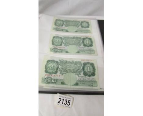 An album of 36 £1 and 24 10/- bank notes including K O Peppiatt, b S Catterns, C P Mahon, P S Beale, L K O'Brien etc.,