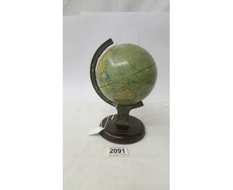 A 1930's Crawfords tin plate 'Globe' by Chad Valley biscuit tin.