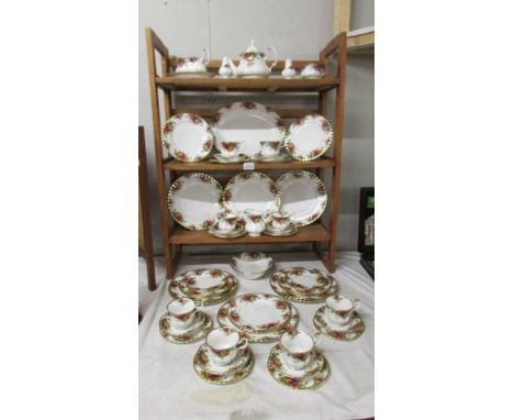 Approximately 50 pieces of Royal Albert Old Country Roses tea and dinner ware. ****Condition report**** All 1st quality, teap