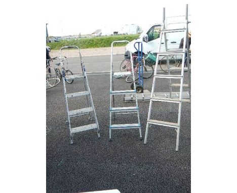 Three step ladders.