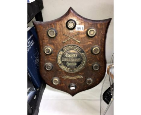 A rare Lincolnshire clay pigeon shooting trophy plaque Louth and Cleethorpes Gun Club 1931-1935