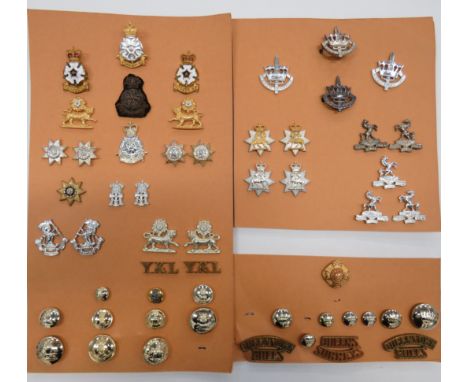Good Selection of Brigade Badgescap badges include silvered Home Counties ... Anodised Home Counties ... QC gilt and enamel Y