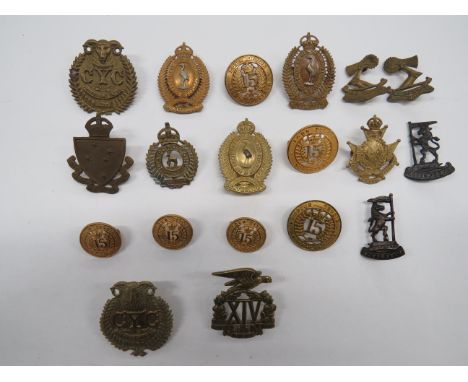 Selection of New Zealand Badgescap badges include KC gilt 15th North Auckland Reg ... QC gilt 15th Northland Reg by “J R Gaun