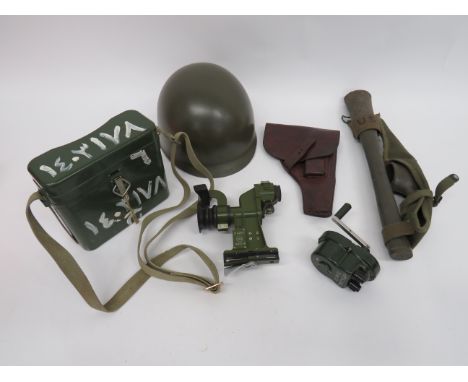 Selection of Various Equipmentconsisting Russian contract RPG 7 sight complete in composite transit box ... LIA2 wind up deto