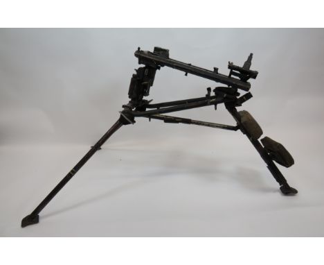 Scarce MG34 Lafette Tripodoriginal grey painted, tubular steel tripod. The front leg with double padded canvas seat pads. Top
