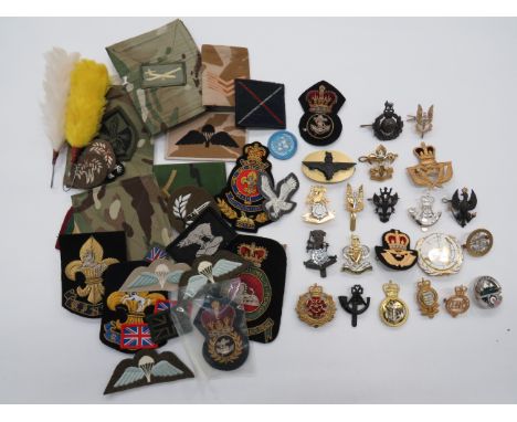 Small Selection of Post 1953 Badgescap badges include QC gilt, RAF Officer’s beret badge ... QC bullion embroidery, Chief Pet