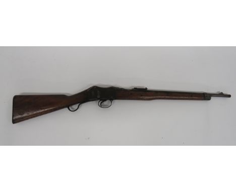 Deactivated Martini Cavalry Carbine21 inch, .303 barrel with rear ladder sight.  Flat side body stamped with crowned VR cyphe