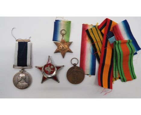 Small Selection of Various Medalsconsisting King George V Naval Long Service &amp; Good Conduct medal named “CK/9781 Joseph H