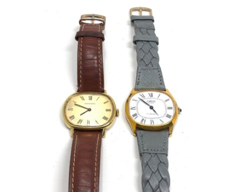 oris &amp; garrards gents wristwatches hand winding working 