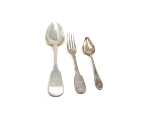 3 antique silver cutlery items scottish &amp; irish weight 174g