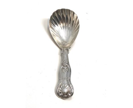 Victorian silver tea caddy spoon London silver hallmarks 