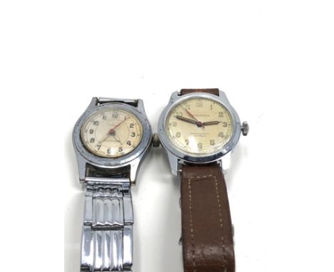 2 vintage military style wristwatches hand winding both in working order